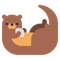 Otter emoji on Microsoft